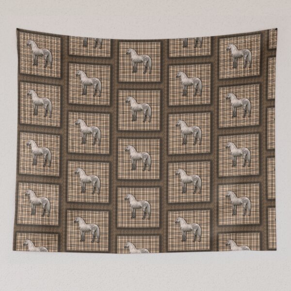 Item preview, Gray pony plaid background designed and sold by AnnaB264.