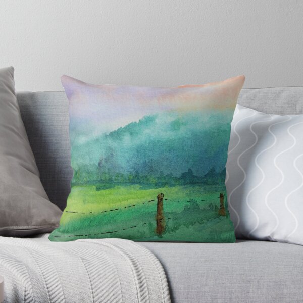 Appalachian Valley: Cades Cove TN Throw Pillow