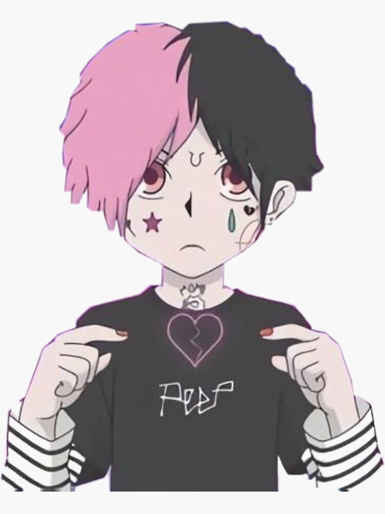 "Lil Peep Cartoon" Sticker by libraryart | Redbubble