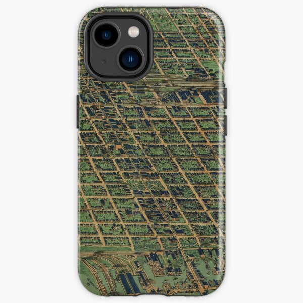 Vintage Pictorial Map of Erie PA (1909) iPhone Tough Case