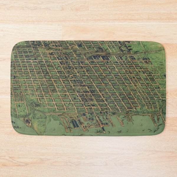 Item preview, Vintage Pictorial Map of Erie PA (1909) designed and sold by BravuraMedia.