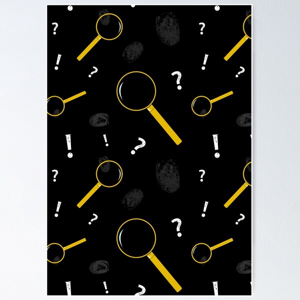 Item preview, Detective Spyglass and Fingerprint Pattern designed and sold by CreativeTwins.