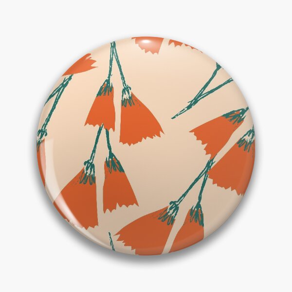 Item preview, Solid Orange Flower Doodles Pattern designed and sold by elloiseollave.