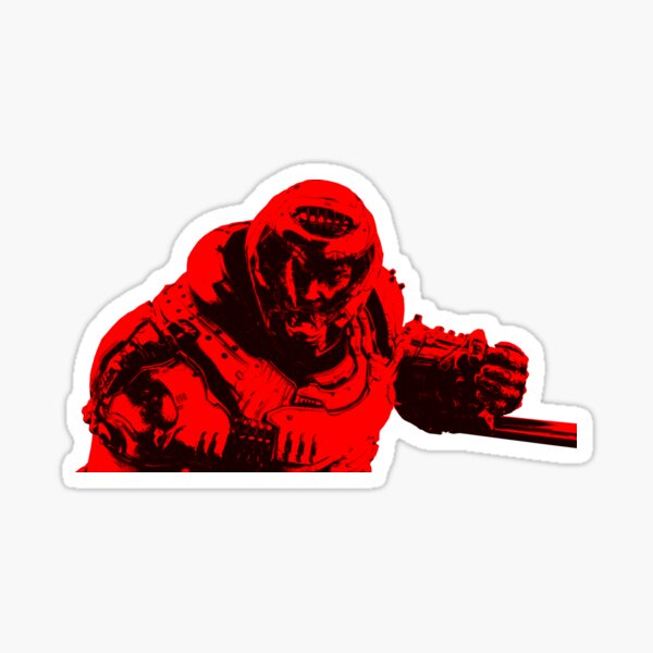 DOOM RED Sticker