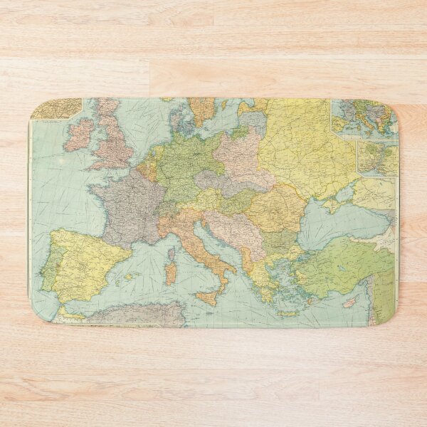 Item preview, Vintage Europe Map (1920) designed and sold by BravuraMedia.