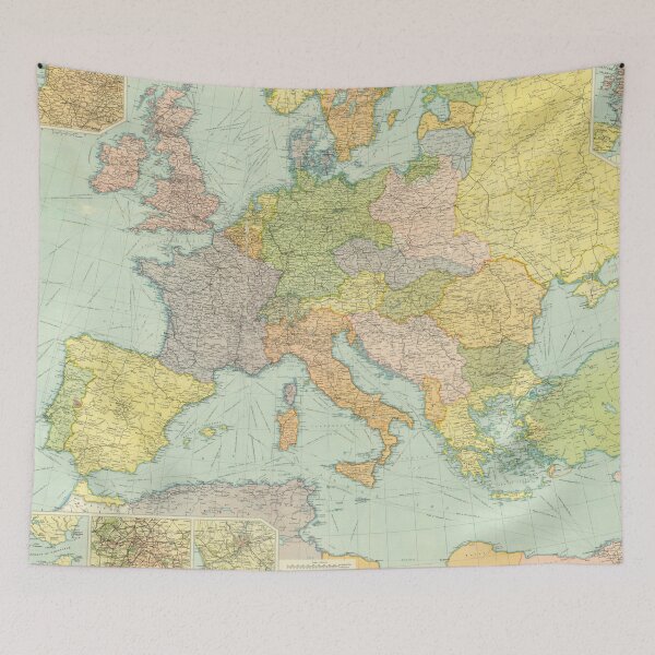 Item preview, Vintage Europe Map (1920) designed and sold by BravuraMedia.