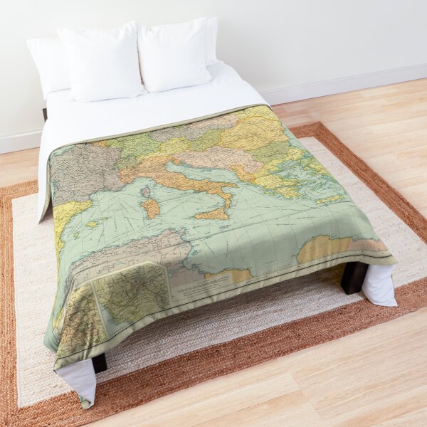 Vintage Europe Map (1920) Comforter