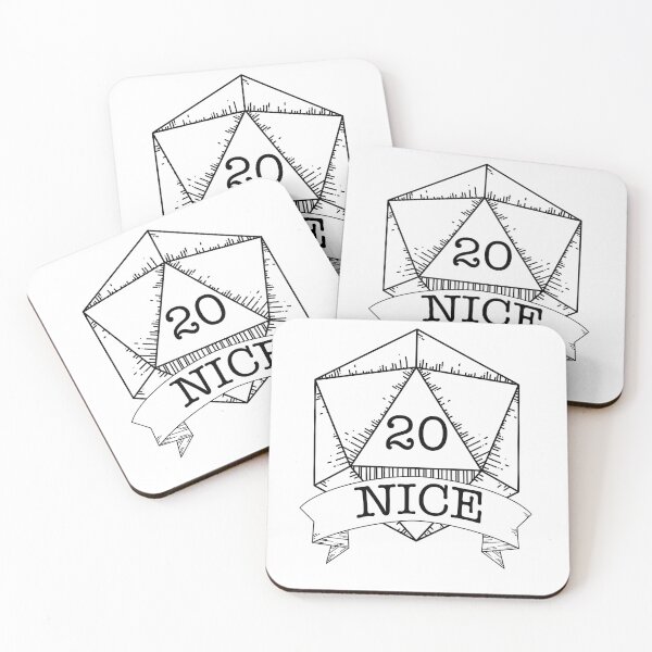 Item preview, "Nice" Natural 20 - (versión sin color) designed and sold by AceLlama.