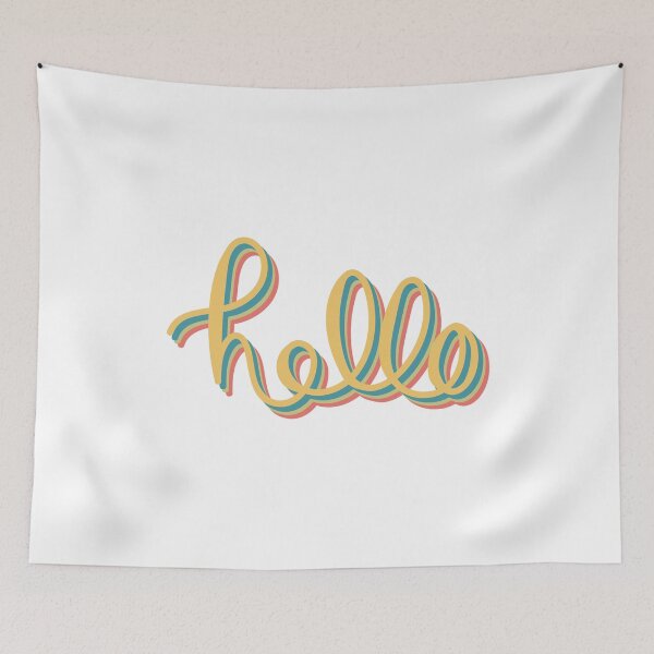 Item preview, Retro and Bright Hello Design designed and sold by AbFinleyDesign.