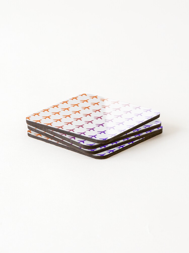 Thumbnail 4 of 5, Coasters (Set of 4), Gradient planes designed and sold by powerpointer.