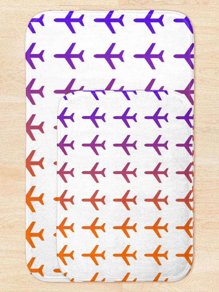 Thumbnail 5 of 6, Bath Mat, Gradient planes  designed and sold by powerpointer.