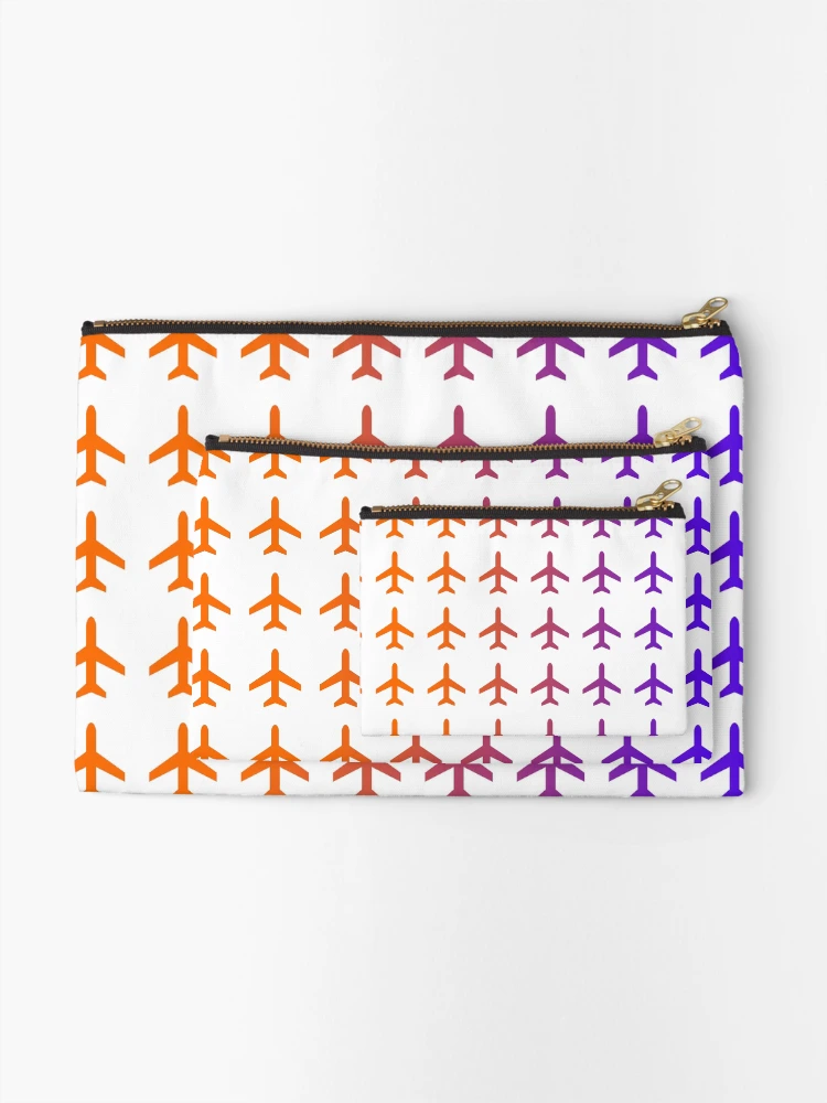 Thumbnail 2 of 4, Zipper Pouch, Gradient planes  designed and sold by powerpointer.