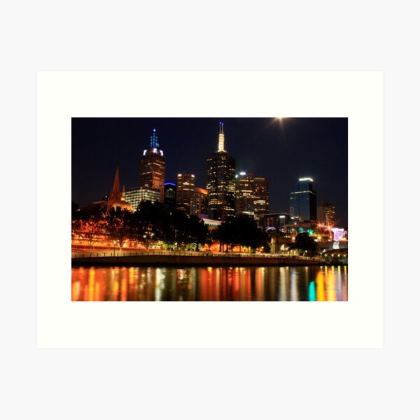 Aperçu de l'œuvre Melbourne nightlights créée et vendue par lisamariesandy.