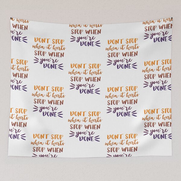 Item preview, dont stop when it hurts stop when you are done shirt designed and sold by mashaallah1993.