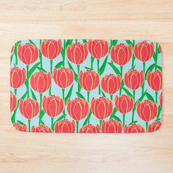 Item preview, Dense Red tulips field pattern.  designed and sold by The Pattern Mill.
