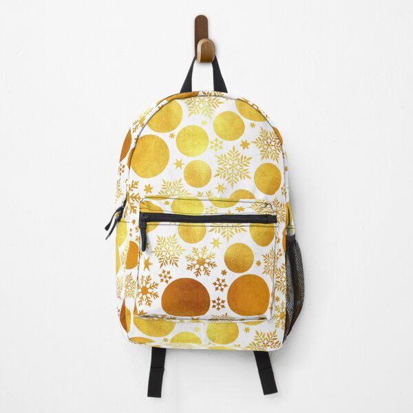 Gold magical snowflakes Backpack