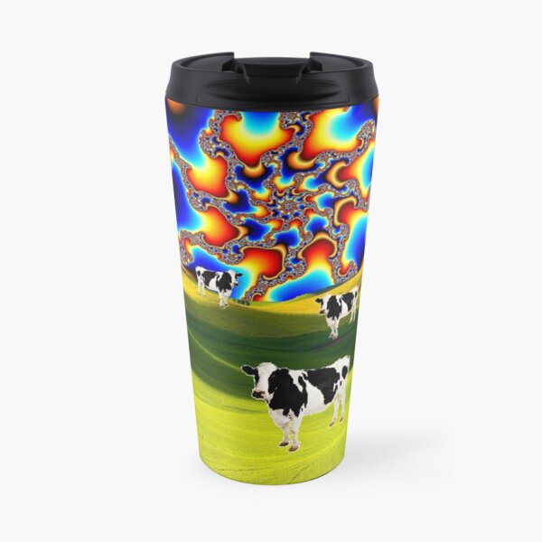Fractal Sky Cows ! Travel Mug