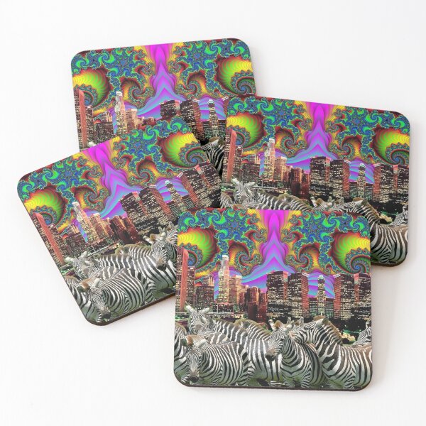 Item preview, Fractal Sky Zebra City! designed and sold by ACIDTRIP32.