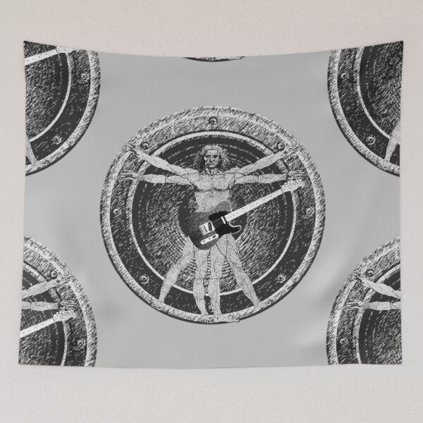 Item preview, Da Vinci Vitruvian Man with Guitar designed and sold by Wanderlust77.