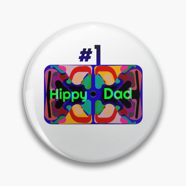 Item preview, Number 1 Hippy Dad- Cool Dad Gift Design (white) designed and sold by Davey's Designs.