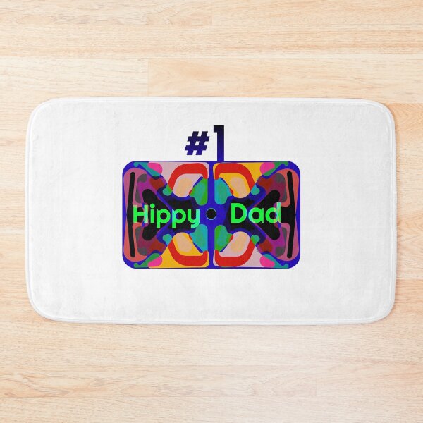 Item preview, Number 1 Hippy Dad- Cool Dad Gift Design (white) designed and sold by Davey's Designs.