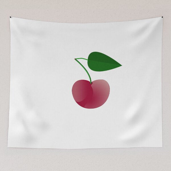 Item preview, Cherry, berry with a leaf, red and juicy. designed and sold by Svetaslavna.