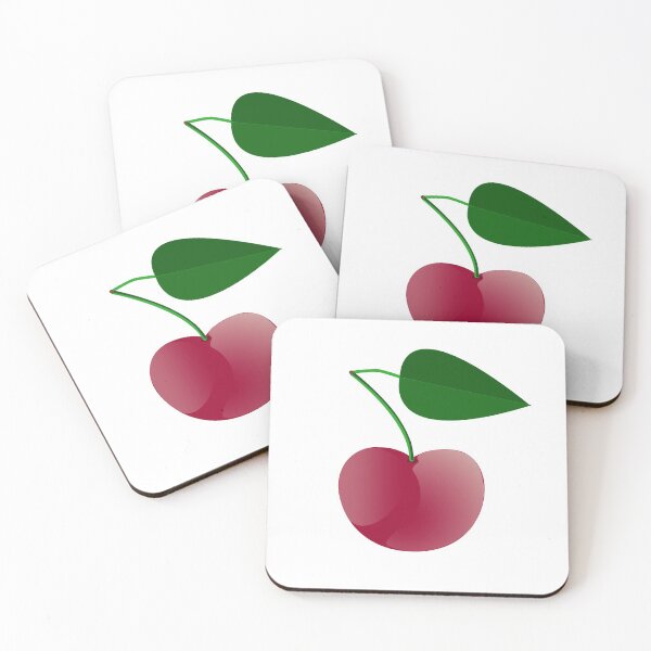 Item preview, Cherry, berry with a leaf, red and juicy. designed and sold by Svetaslavna.
