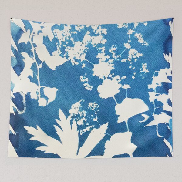 Item preview, Abstract Leaf and Flower Cyanotype designed and sold by EmilyDewsnap.