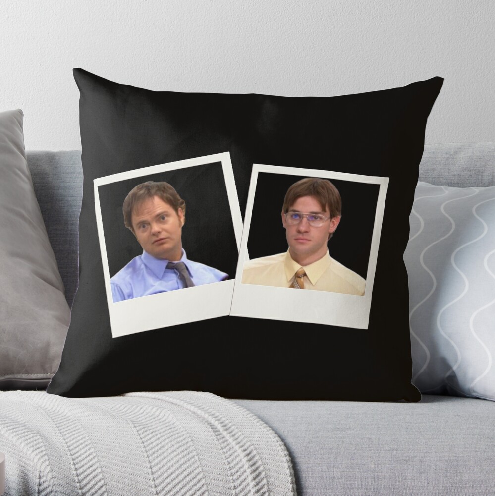 Jim, Dwight, Michael- The Office Throw Pillow  Throw pillows, Designer  throw pillows, Pillow sale