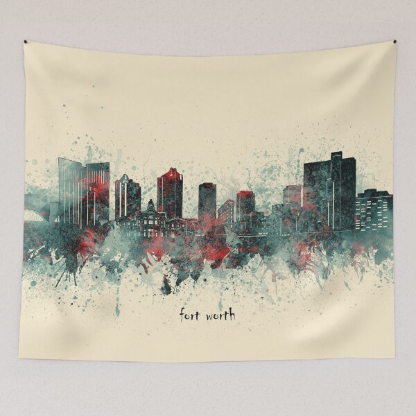 Item preview, fort worth skyline designed and sold by BekimART2.