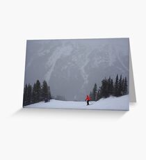 Skiing Greeting Card