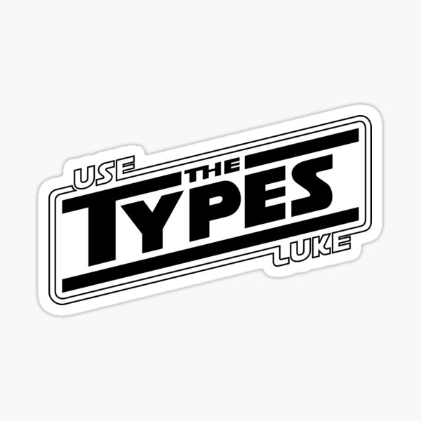 use the types (light) Sticker