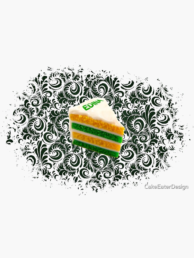 "Edina Cake Eater" Sticker by CakeEaterDesign Redbubble