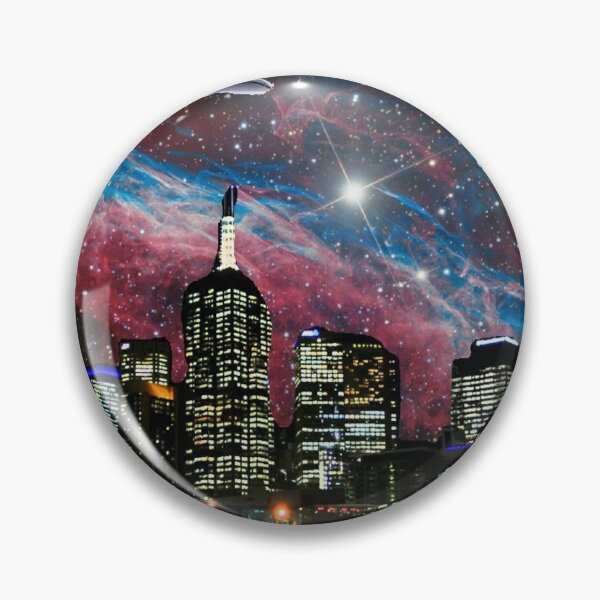 Item preview, Space Saucers Cosmic Sky City ! designed and sold by ACIDTRIP32.