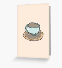 Retro Abstract Coffee Greeting Card