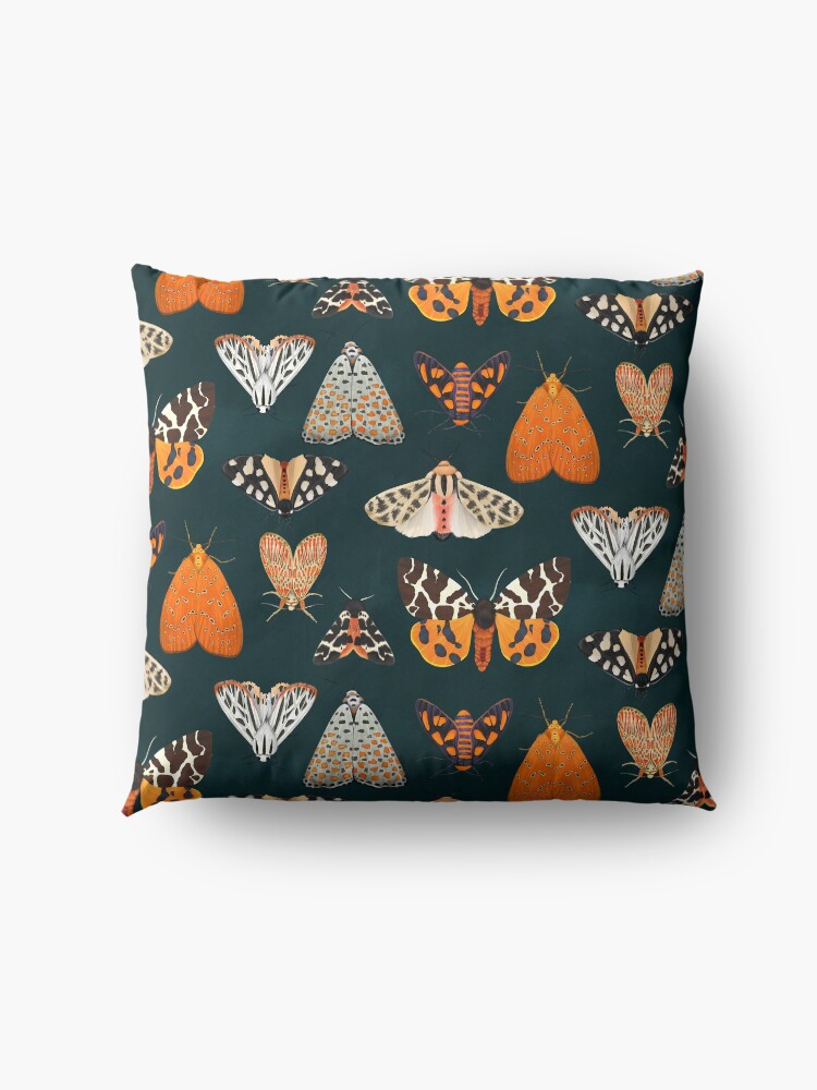 Alternate view of tiger moths Floor Pillow