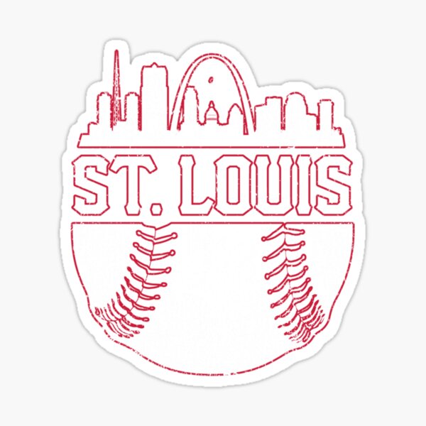 Vintage St. Louis Baseball Skyline Cardinal Retro Sticker for Sale by  schobertjazmine