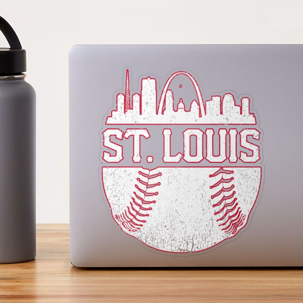 Vintage St. Louis Baseball Skyline Cardinal Retro Sticker Vinyl Bumper  Sticker 6 Mil Thick - Size 5