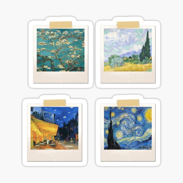 Van Gogh Polaroid Set Sticker