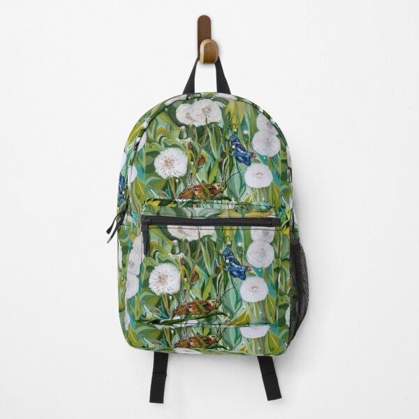 Grasshoppers and Dandelions (Oil Painting) Backpack