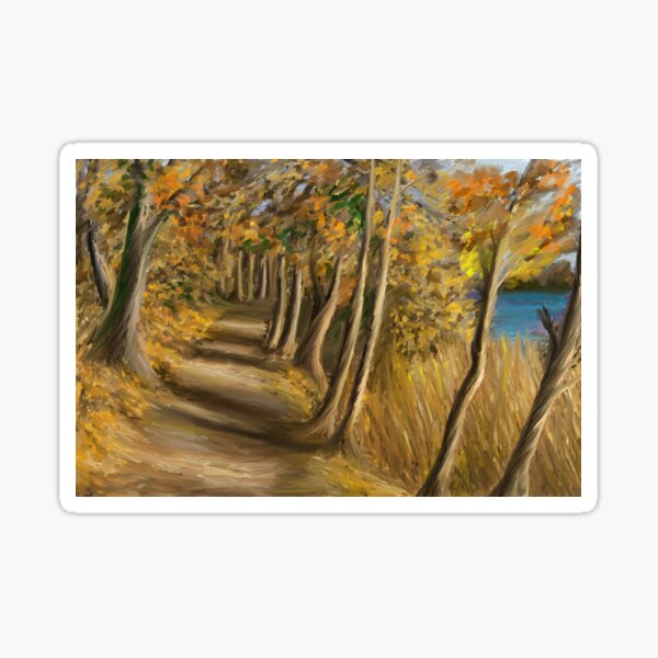 Walk through the woods in Sweden Sticker