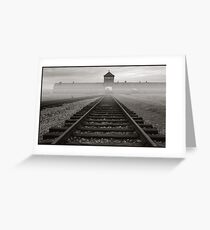Death Gate - Auschwitz Birkenau - early morning Greeting Card