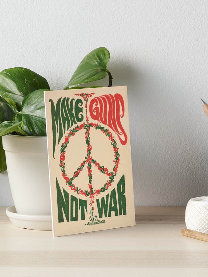 Thumbnail 1 of 2, Art Board Print, Make Guns Not War designed and sold by Anonymousbtb.