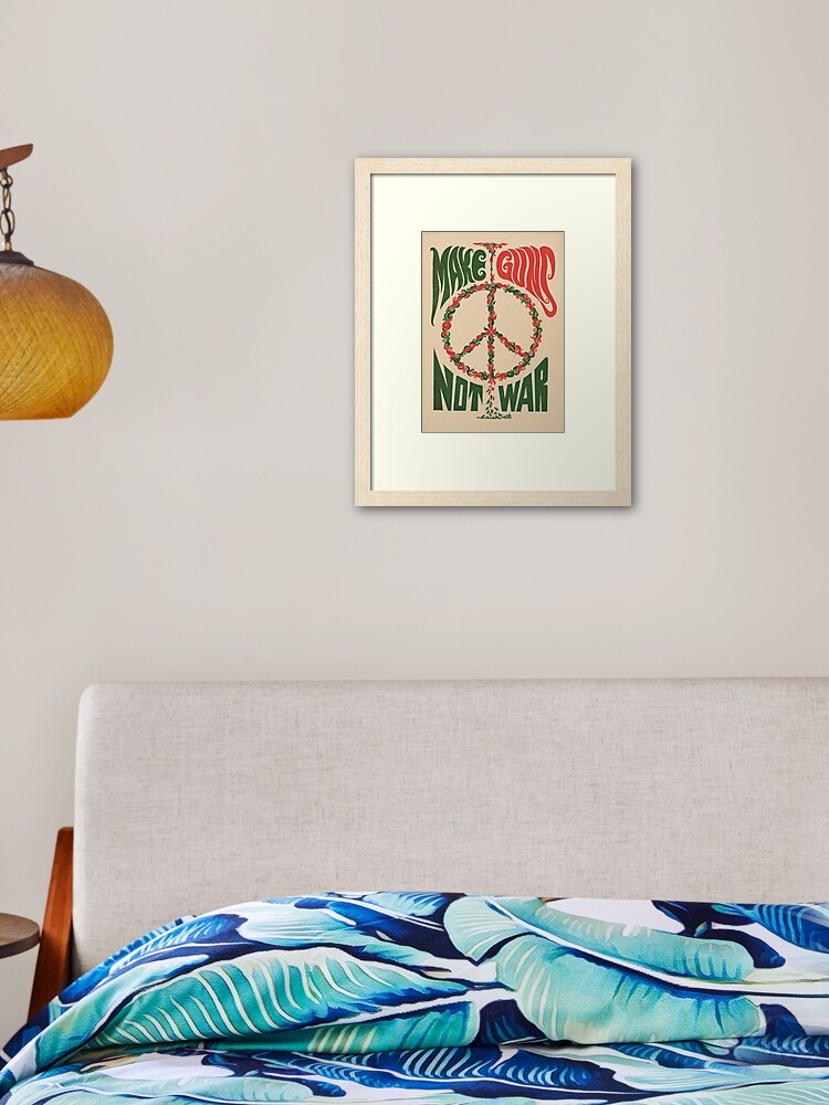 Thumbnail 1 of 7, Framed Art Print, Make Guns Not War designed and sold by Anonymousbtb.