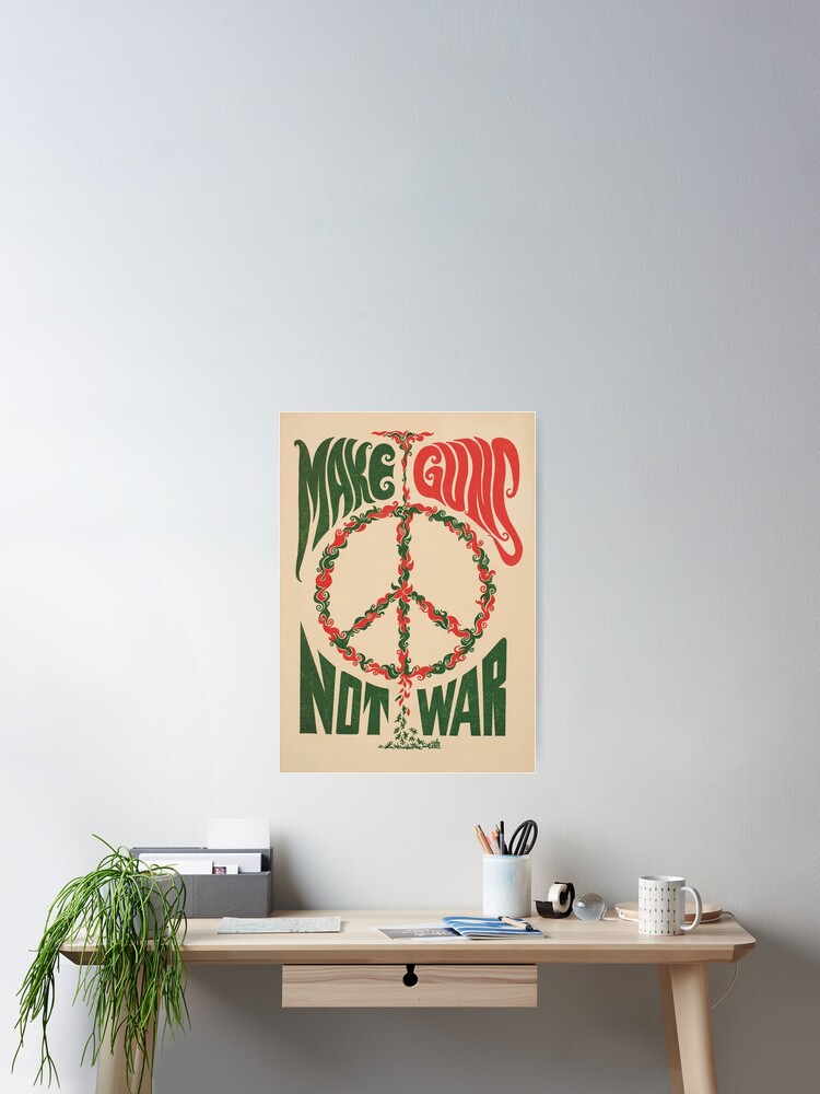 Thumbnail 1 of 3, Poster, Make Guns Not War designed and sold by Anonymousbtb.