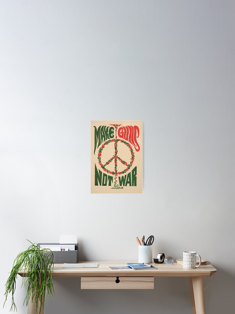 Thumbnail 2 of 3, Poster, Make Guns Not War designed and sold by Anonymousbtb.