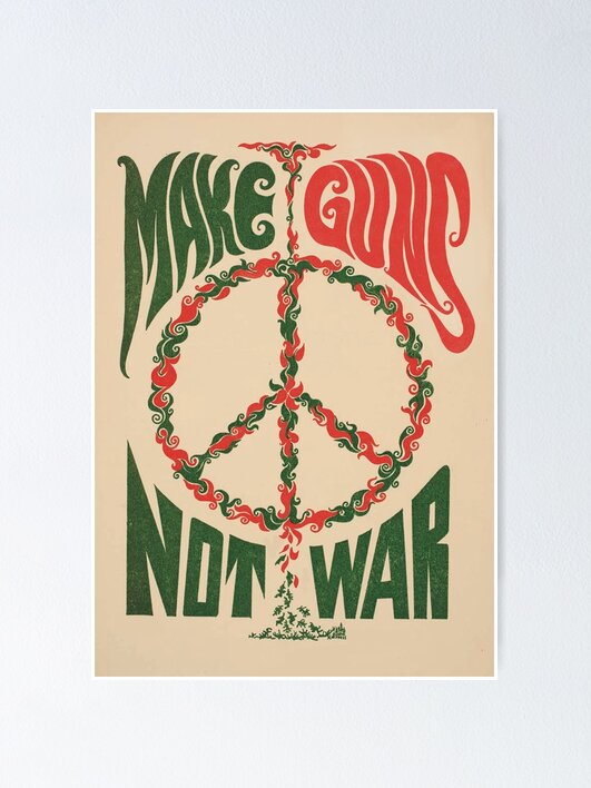 Thumbnail 1 of 3, Poster, Make Guns Not War designed and sold by Anonymousbtb.