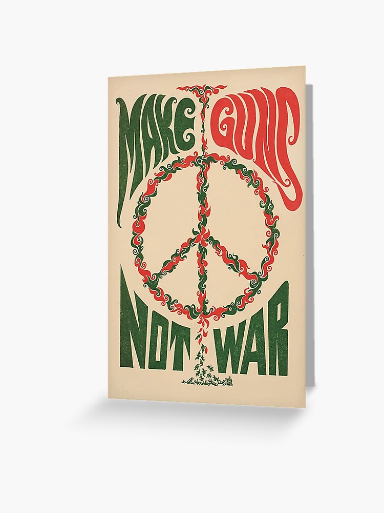 Thumbnail 1 of 2, Greeting Card, Make Guns Not War designed and sold by Anonymousbtb.