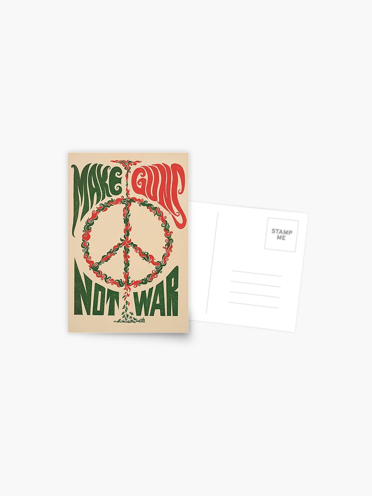 Thumbnail 1 of 2, Postcard, Make Guns Not War designed and sold by Anonymousbtb.