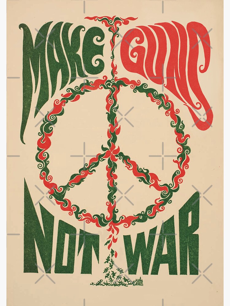 Thumbnail 3 of 3, Sticker, Make Guns Not War designed and sold by Anonymousbtb.